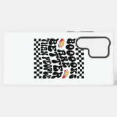 Retro Checkerboard "Books Are Better" Graphic Samsung Galaxy Hoesje (Achterkant horizontaal)