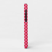 Retro Checkerboard Geruit Patroon Roze Sinaasappel Case-Mate iPhone Case (Achterkant/links)