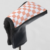 Retro Checkerboard Golfheadcover (3/4 voorkant)