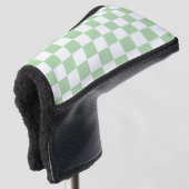 Retro Checkerboard Golfheadcover (3/4 voorkant)