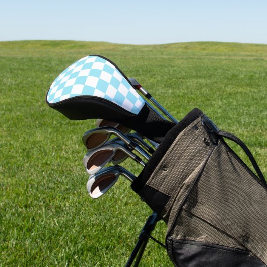 Retro Checkerboard Golfheadcover (Insitu)