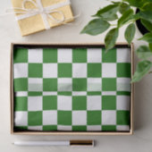 Retro Checkerboard - Groene Kerstmis Tissuepapier (Geschenk)