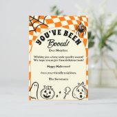 Retro Checkerboard Je bent uitgejouwd Opmerking Ka Bedankkaart (Staand voorkant)