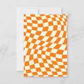 Retro Checkerboard Je bent uitgejouwd Opmerking Ka Bedankkaart (Achterkant)