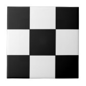 Retro Checkerboard Patroon Keramische Tegel Tegeltje (Voorkant)