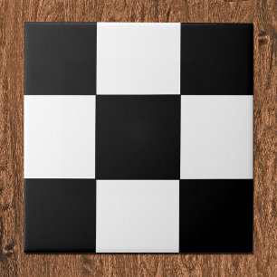 Retro Checkerboard Patroon Keramische Tegel Tegeltje
