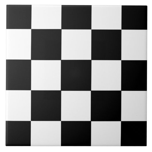 Retro Checkerboard Patroon Keramische Tegel Tegeltje (Voorkant)