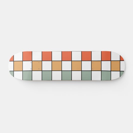 Retro Checkerboard Pattern Persoonlijk Skateboard (Horizontaal)