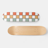 Retro Checkerboard Pattern Persoonlijk Skateboard (Horizontaal)