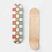 Retro Checkerboard Pattern Persoonlijk Skateboard (Voorkant)