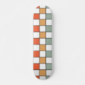 Retro Checkerboard Pattern Persoonlijk Skateboard (Voorkant)