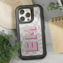 Retro Checkerboard vet monogram