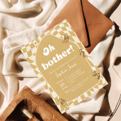 Retro Checkerboard Winnie the Pooh Baby Shower Kaart