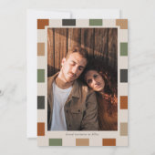 Retro Checkered, Arch Photo Sla de datum op Kaart (Achterkant)