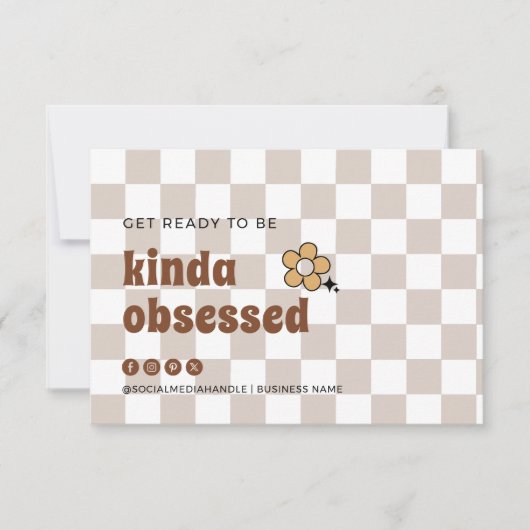 Retro Checkered Candle Care Bedankkaart (Voorkant)