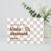 Retro Checkered Candle Care Bedankkaart (Staand voorkant)