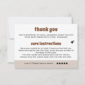 Retro Checkered Candle Care Bedankkaart (Achterkant)