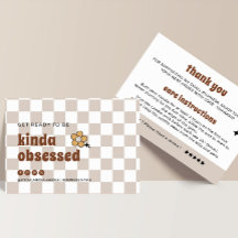 Retro Checkered Candle Care