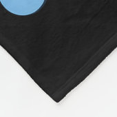 Retro Checkered Floral Denim Ghost Black Cat Witch Fleece Deken (Hoek)