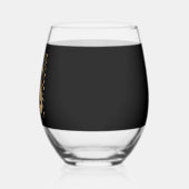 Retro Checkered Halloween Raccoon Wijnglas Zonder Voet (Links)