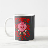 Retro Checkered Howdy Western Valentines Day Cowbo Koffiemok (Links)