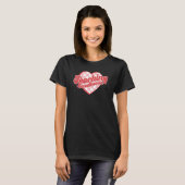 Retro Checkered Teaching Sweethearts Happy Valenti T-shirt (Voorkant volledig)