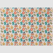 Retro Checkered Vakantie thema's Tissuepapier (Voorkant)