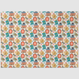 Retro Checkered Vakantie thema's Tissuepapier