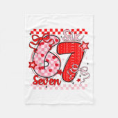Retro Checkered Valentine Six Seven Meme 67 Viral  Fleece Deken (Voorkant)
