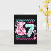 Retro Checkered Valentine Six Seven Meme 67 Viral  Kaart (Gele Bloem)