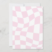 Retro Checkered verjaardagsuitnodiging Kaart (Achterkant)