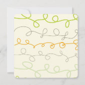 Retro Checks and Scribbles Chic 3 Photo Boy Birth Aankondiging (Achterkant)