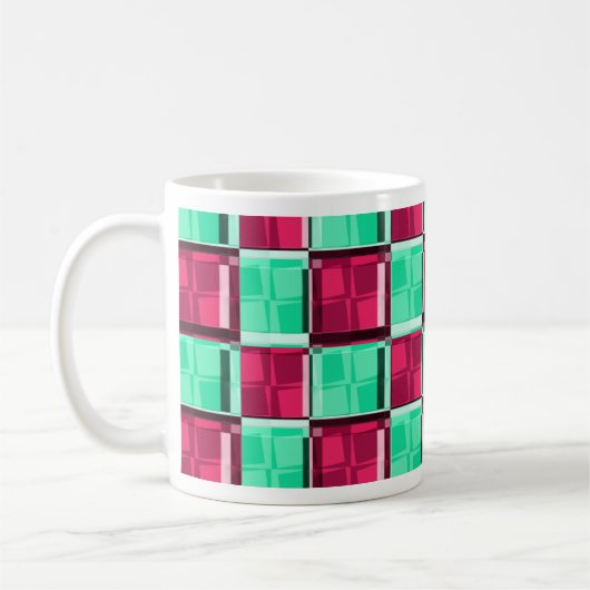 Retro Checks Diner Pret Fun Lounge Koffiemok (Links)