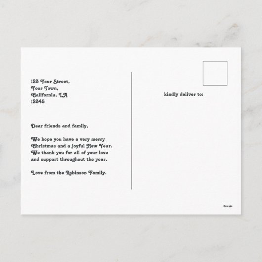 Retro Cheer Merry and Bright Retro Christmas Feestdagenkaart (Achterkant)