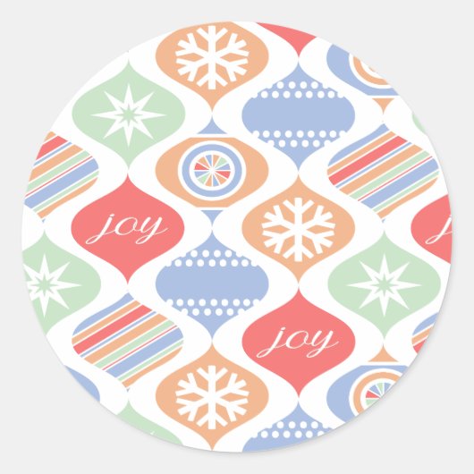 Retro Cheer Ronde Sticker (Voorkant)