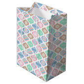 Retro Cheer (Zachte Noel) Medium Cadeauzakje (Achterkant Gekanteld)