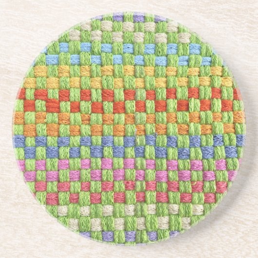 Retro Cheerful Potholder Weave Onderzetter (Voorkant)