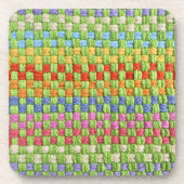 Retro Cheerful Potholder Weave Onderzetter (Voorkant)