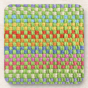 Retro Cheerful Potholder Weave Onderzetter