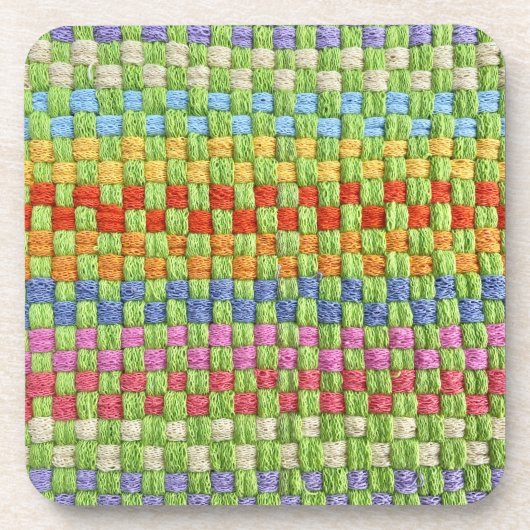 Retro Cheerful Potholder Weave Onderzetter (Voorkant)