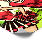 Retro Cheerleader Comics Poster (Hoek)