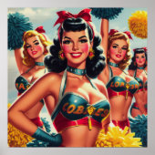 Retro Cheerleader Pin-ups Poster (Voorkant)