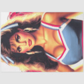 Retro Cheerleader Tissuepapier (Voorkant)