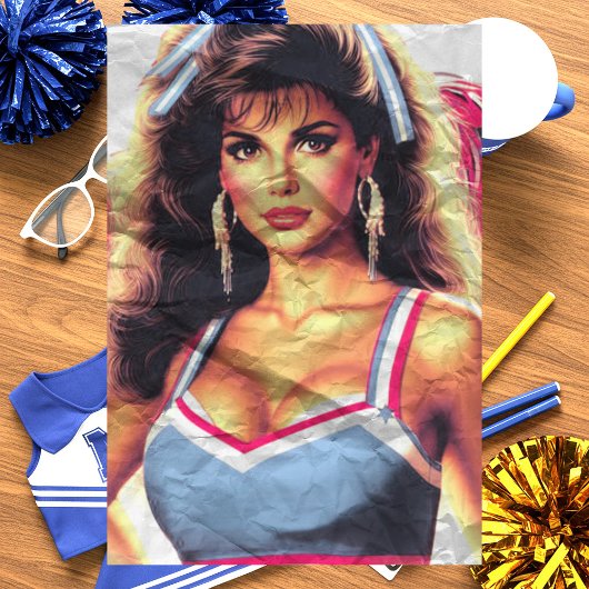 Retro Cheerleader Tissuepapier