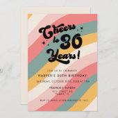 Retro Cheers tot 30 jaar kleurrijke 30e verjaardag Kaart (Voorkant / Achterkant)