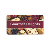 retro cheese plate -personalized  etiket (Voorkant)