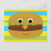 Retro Cheeseburger Briefkaart (Voorkant)