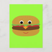 Retro Cheeseburger Briefkaart (Voorkant)