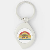 Retro  Cheeseburger Design Costume Hamburge Sleutelhanger (Voorkant)