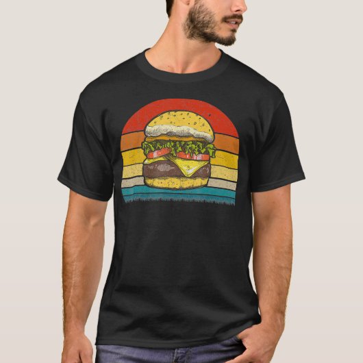 Retro  Cheeseburger Design Costume Lovers T-shirt (Voorkant)